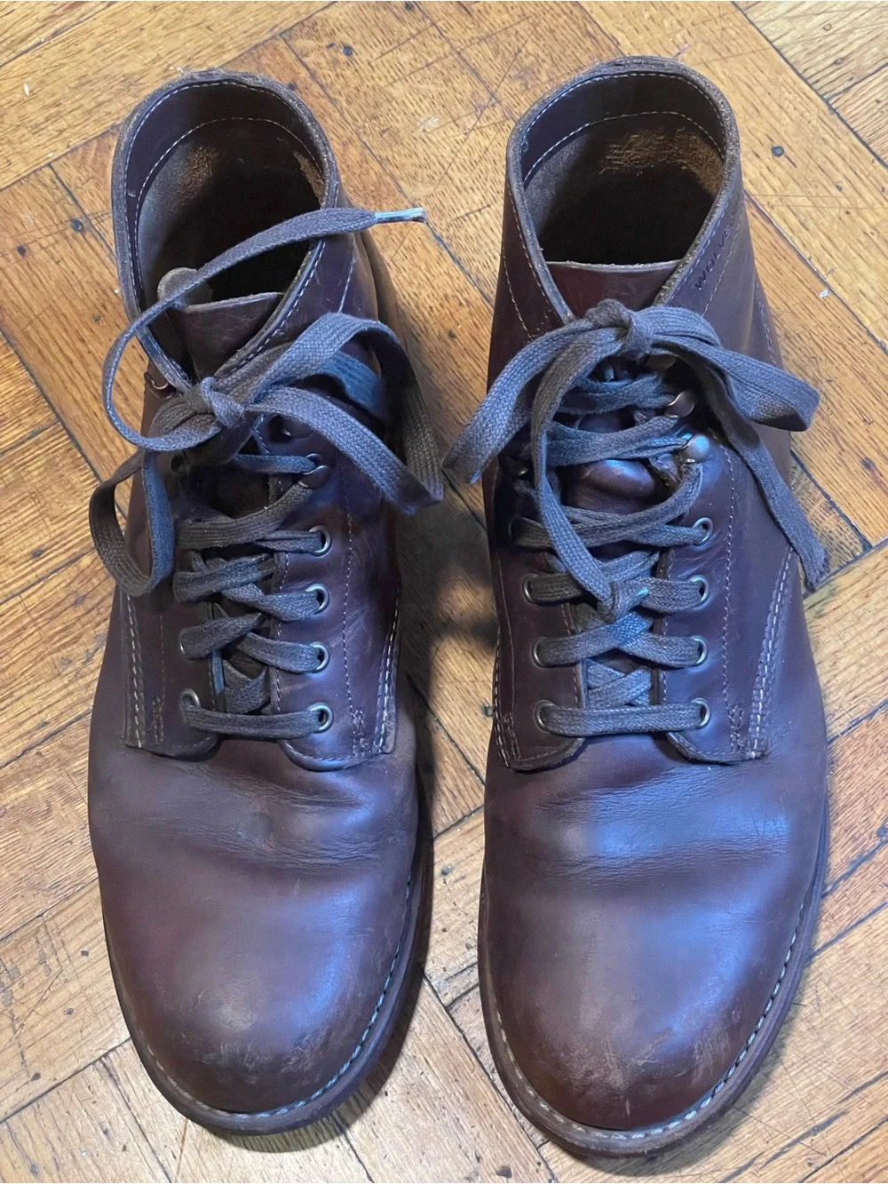 Wolverine 1000 Mile Boots Brown Leather Heritage Lace Up Mens 9.5 Rockford USA